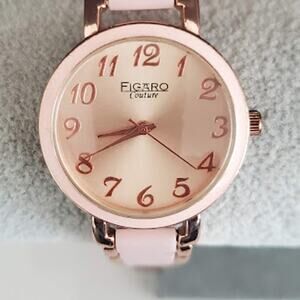 Figaro Couture Women's Watch‎ Rose Gold with Pink Acrylic Accents